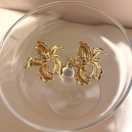 Tatiana Gold Flower Earrings