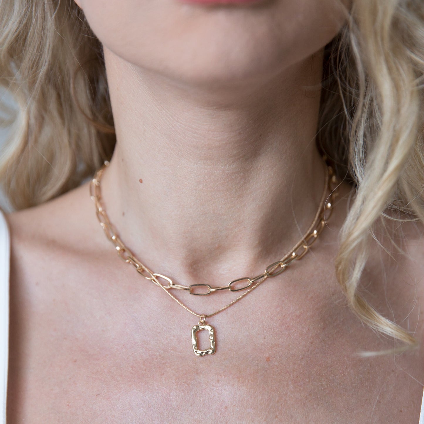 Zaira Guld Multi Layer Necklace