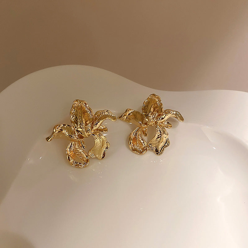 Tatiana Gold Flower Earrings